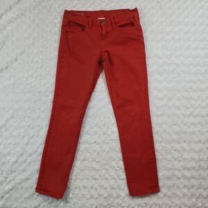 J Crew size 27 ankle red toothpick denim
